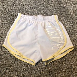Gray & Yellow Nike Running Shorts